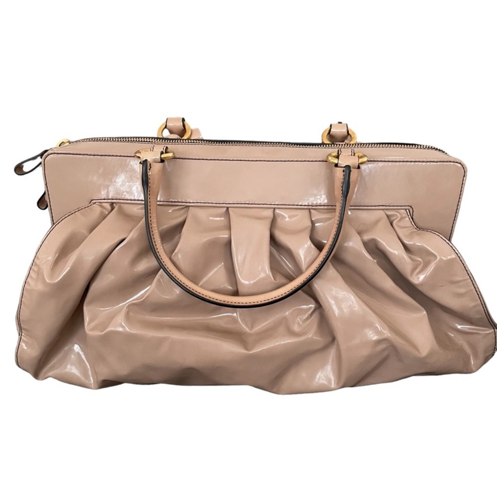Valentino Garavani Beige Satchel with Floral Accents - Picture 2 of 2
